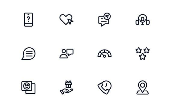 Customer Support Service icon set illustrating knowledge base access, customer communication, and issue handling for faster resolution vector