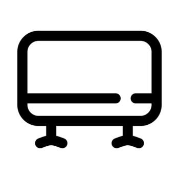 monitor pulcro ilustración representando tecnología, mostrar, y moderno espacio de trabajo preparar en un creativo estilo vector