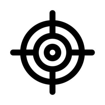 Crosshair, Aim, Goal and Target icon showing precise focus and accuracy in achieving objectives vector