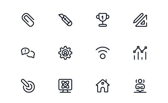 Modern Education Tools icon set illustrating remote learning, digital teaching, and student progress management vector