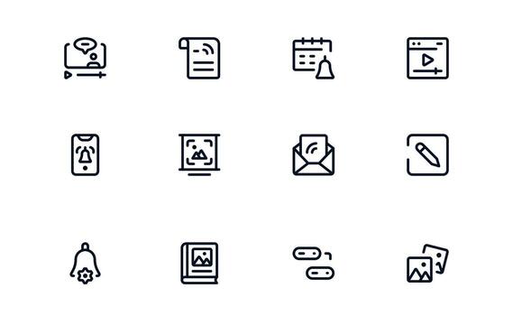 Subscription Services professional icon collection displaying billing cycle visuals, premium service, and online membership control vector