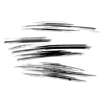 set of zigzag directional abrupt ink marks on a white background, an abstract pattern of grunge lines - hand-drawn ink on a white background. vector