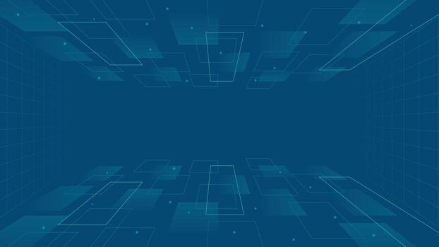 Modern futuristic background featuring glowing hologram rectangles and grid lines, perfect for technology, innovation, science, digital communication, and research themed projects vector