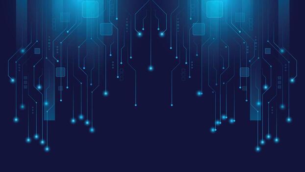 Futuristic digital circuit background vector