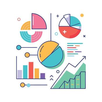 Modern Data Visualization Infographic Set vector