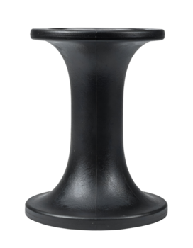 nero plastica piedistallo base In piedi con svasato il giro superiore e parte inferiore, robusto Schermo supporto componente su isolato sfondo png