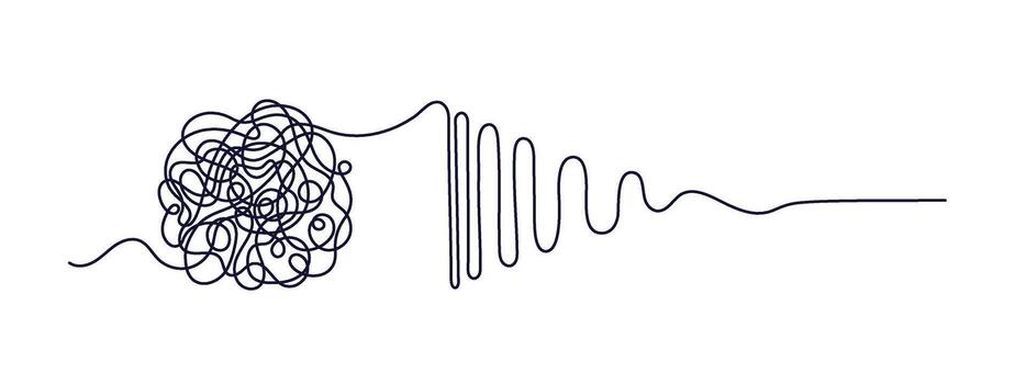 Chaos and order. Find solution. Unraveling tangle vector