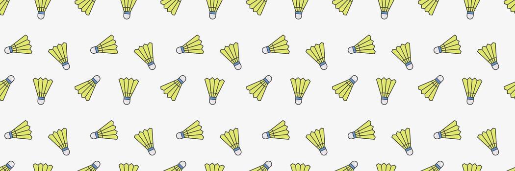 Seamless pattern of colorful shuttlecock on white background vector