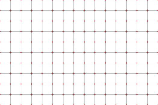 blanco geométrico cuadrícula con rojo conexión puntos. geométrico sin costura modelo. resumen textura. sencillo ilustración vector