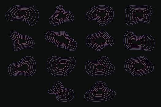 Blob in Blend Line Style for Groovy Design Ornament vector