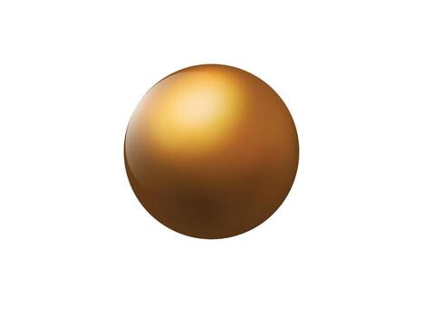 3d gold metallic sphere ball isolated on clean white background with shiny reflective surface, elegant luxury object illustration for modern digital design projects vector