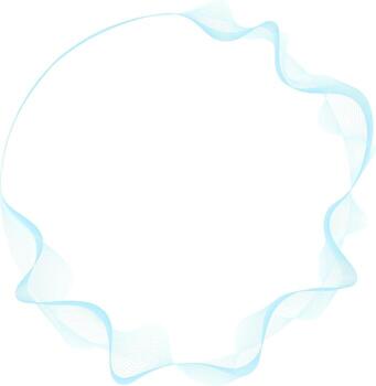 Abstract circle round frame with lines wavy gradient. Modern, technology, science, and music concept vector