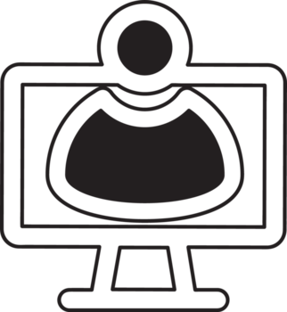 computador monitor com uma do utilizador ícone png