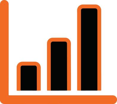 Bar chart with increasing bars, business growth and data analysis concept vector