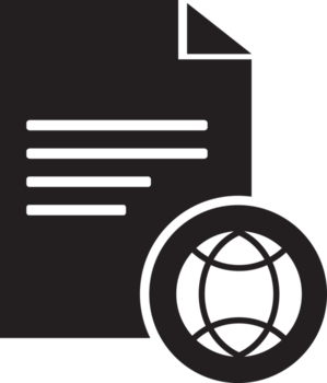 Preto Arquivo com uma globo ícone png