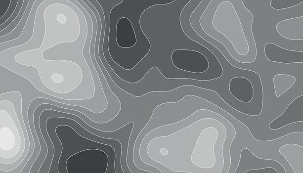 Monochrome Abstract Topographic Map Pattern Background vector