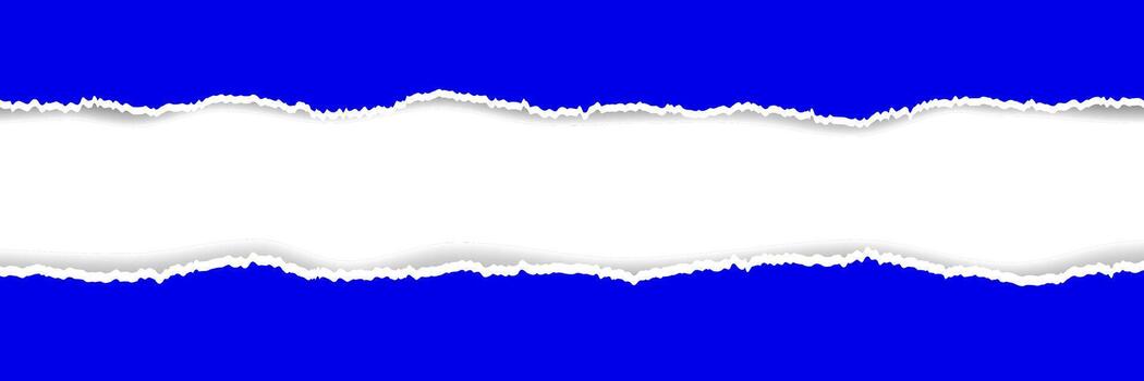 horizontal torn blue paper for pattern and background. vector