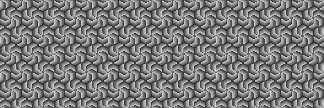 horizontal seamless black line diamond shape and hexagon pattern for design and background. vector