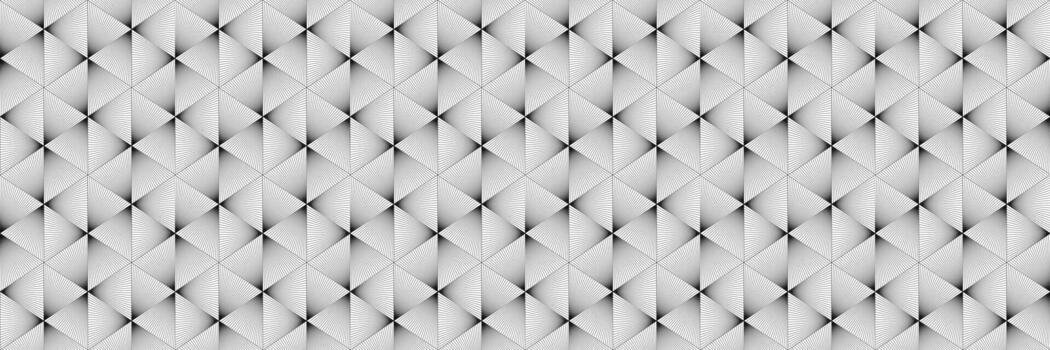 horizontal seamless blended black line triangle pattern on white for design and background. vector