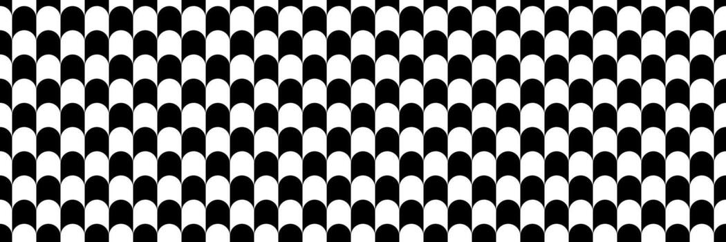 horizontal seamless black and white curve wave pattern for design and background. vector
