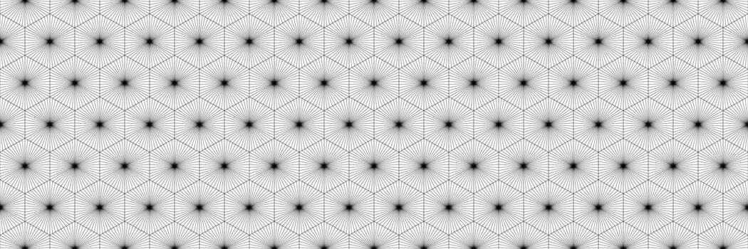 horizontal sin costura mezclado negro línea hexágono modelo en blanco para diseño y antecedentes. vector