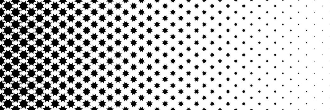 horizontal black halftone of pendulum design for pattern and background. vector