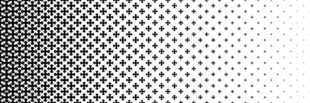 horizontal negro trama de semitonos de cruzar y semicírculo diseño para modelo y antecedentes. vector