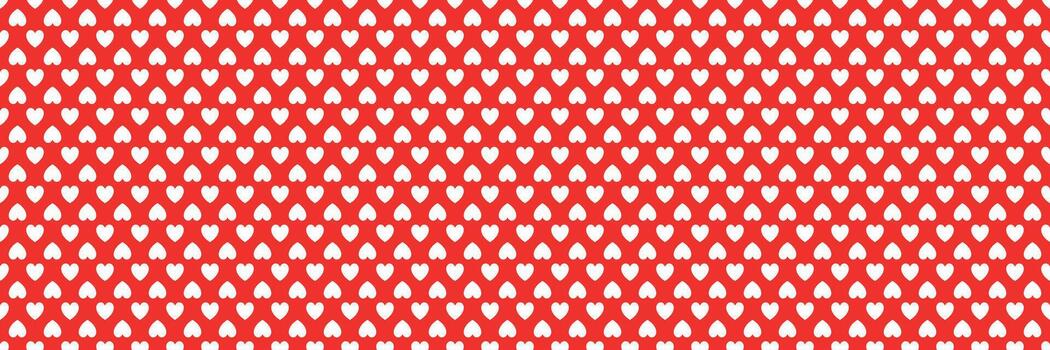 white heart on red for pattern and background. vector