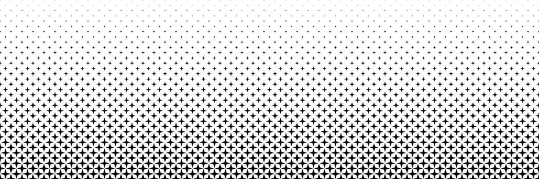 horizontal black halftone of four v-shaped projection design for pattern and background. vector