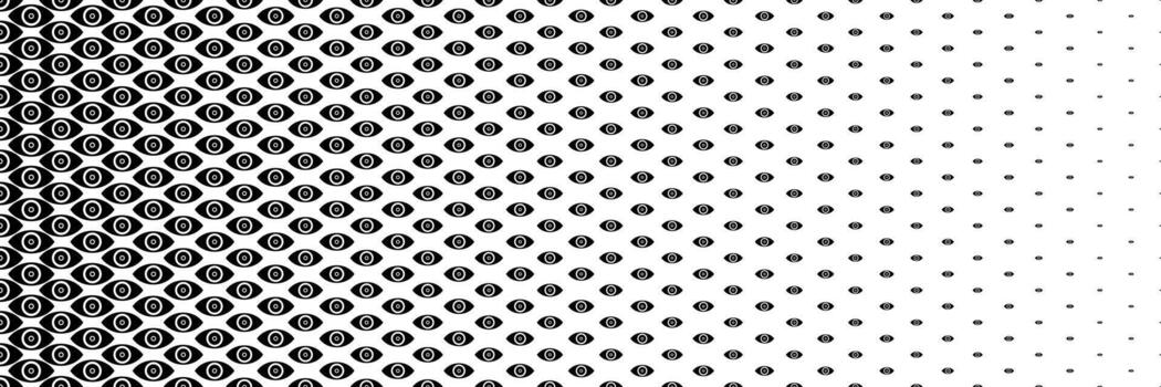 horizontal negro trama de semitonos de ojos diseño para modelo y antecedentes. vector