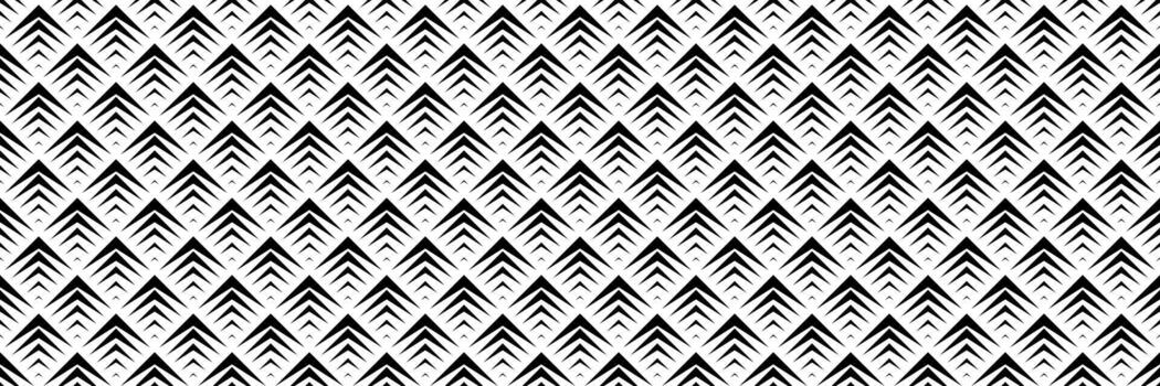 horizontal seamless blended black arrow pattern for design and background. vector