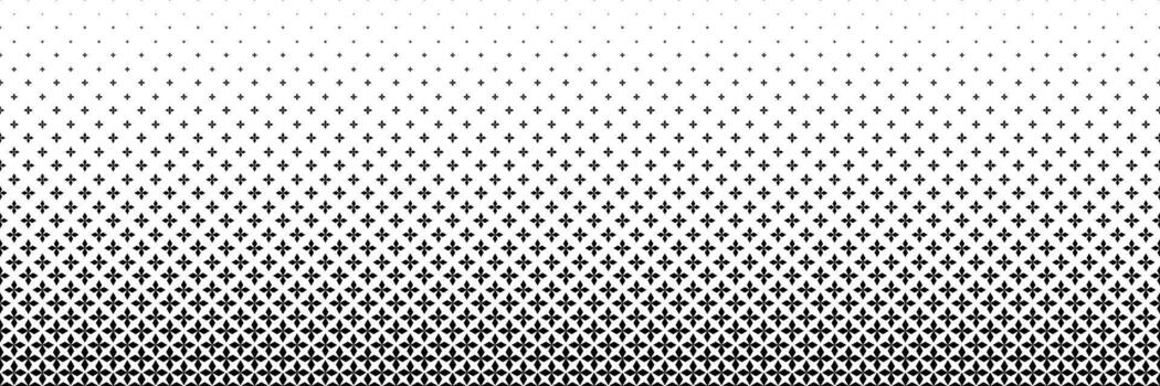 horizontal black halftone of diamond shape quadrangle design for pattern and background. vector