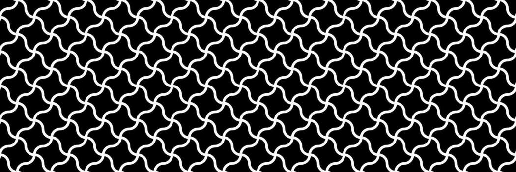 horizontal sin costura negro curvo cuadrado modelo en blanco para diseño y antecedentes. vector