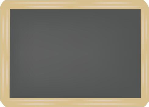 vacío pizarra con de madera marco Listo para colegio mensaje vector