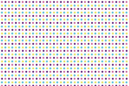A colorful polka dot pattern on a white background vector