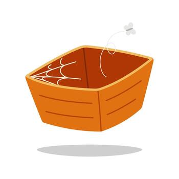 Open empty wallet isolated on white background. vector