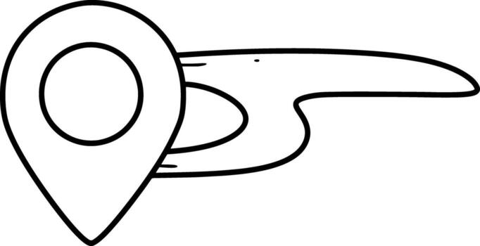 Minimalistic GPS Location Pin with Abstract Arrow Design vector