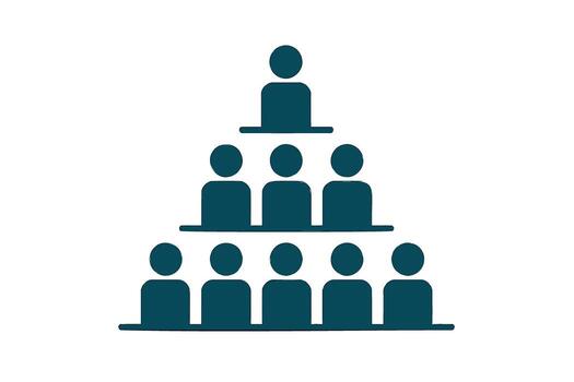 Organizational hierarchy structure vector