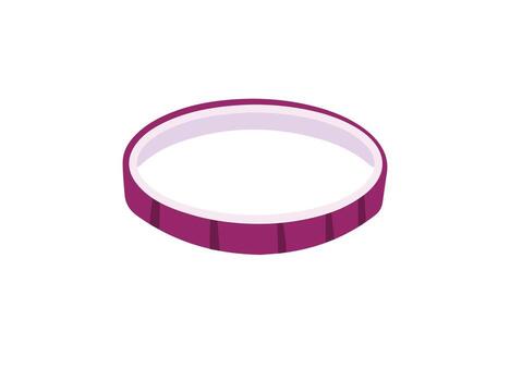 hand drawn Ruby Red Onion Slice vector