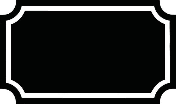 Black Rectangular Frame with Rounded Corners border vector