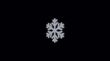 Seamless Snowflake Motion Graphic Element for Particle Emitters and Overlays video