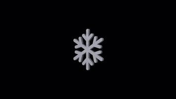 Animated Isolated Snowflake Seamless Loop for Winter or VFX Projects video