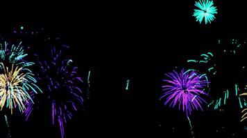 fogos de artifício quadro, Armação fundo ciclo - Novo ano celebração animação video