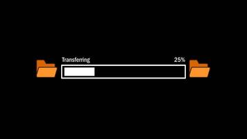 en digital läser in skärm skildrar en fil överföra i framsteg video