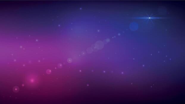 Starry cosmic gradient with glowing light particles and deep space colors vector