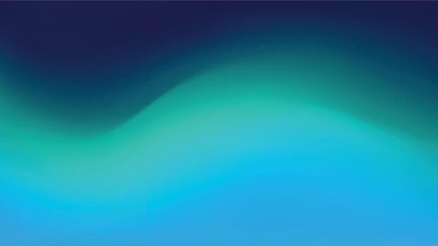 Ocean gradient background with deep turquoise and blue smooth flow vector