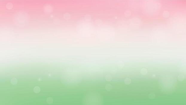 Soft vertical gradient with green and pink tones and light bokeh effect vector