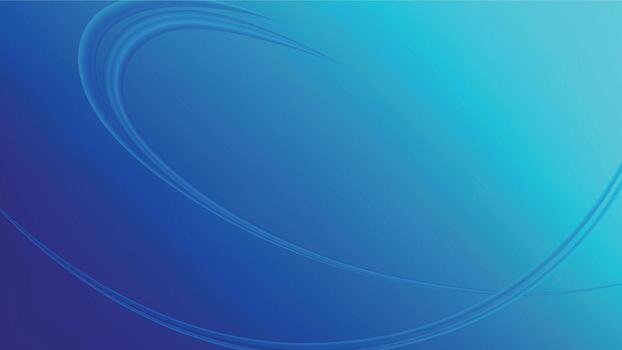 Abstract flowing blue curves on gradient background vector