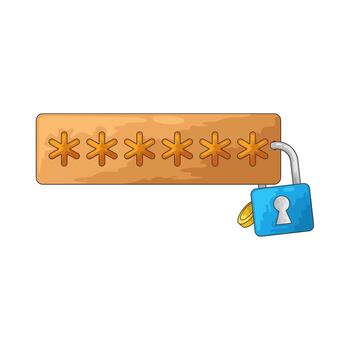 contraseña seguridad con abierto candado ilustración vector