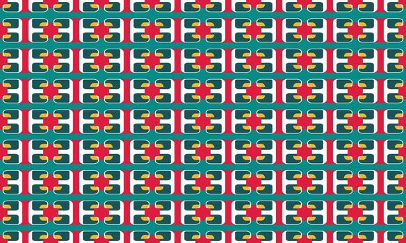 A pattern with red and green squares vector